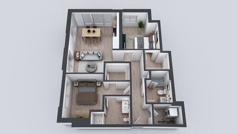 Kado NW Two Bedroom Two Bathroom C1 Floor Plan